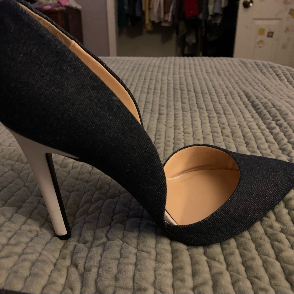 GUESS 'Maribel' Denim High Heels. Size 8 1/2 , 3 1/2” heel